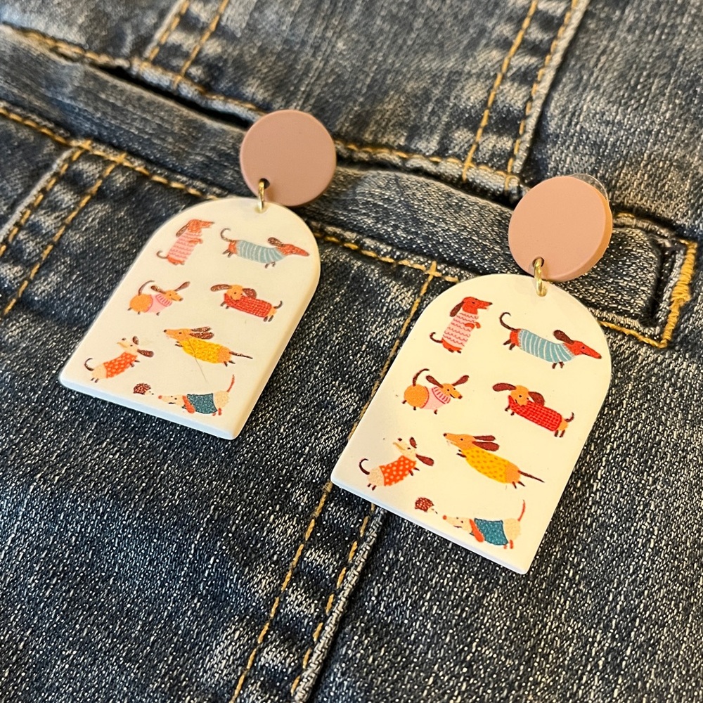 Cute Dachshund Dog Earrings🐾